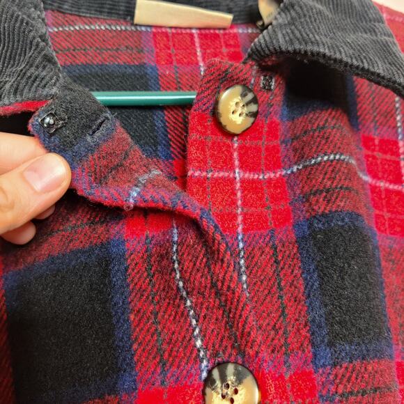 Vtg 90s Marsh Landing Wool Blend Buffalo Check Plaid Flannel Barn Jacket Medium - Picture 5 of 10